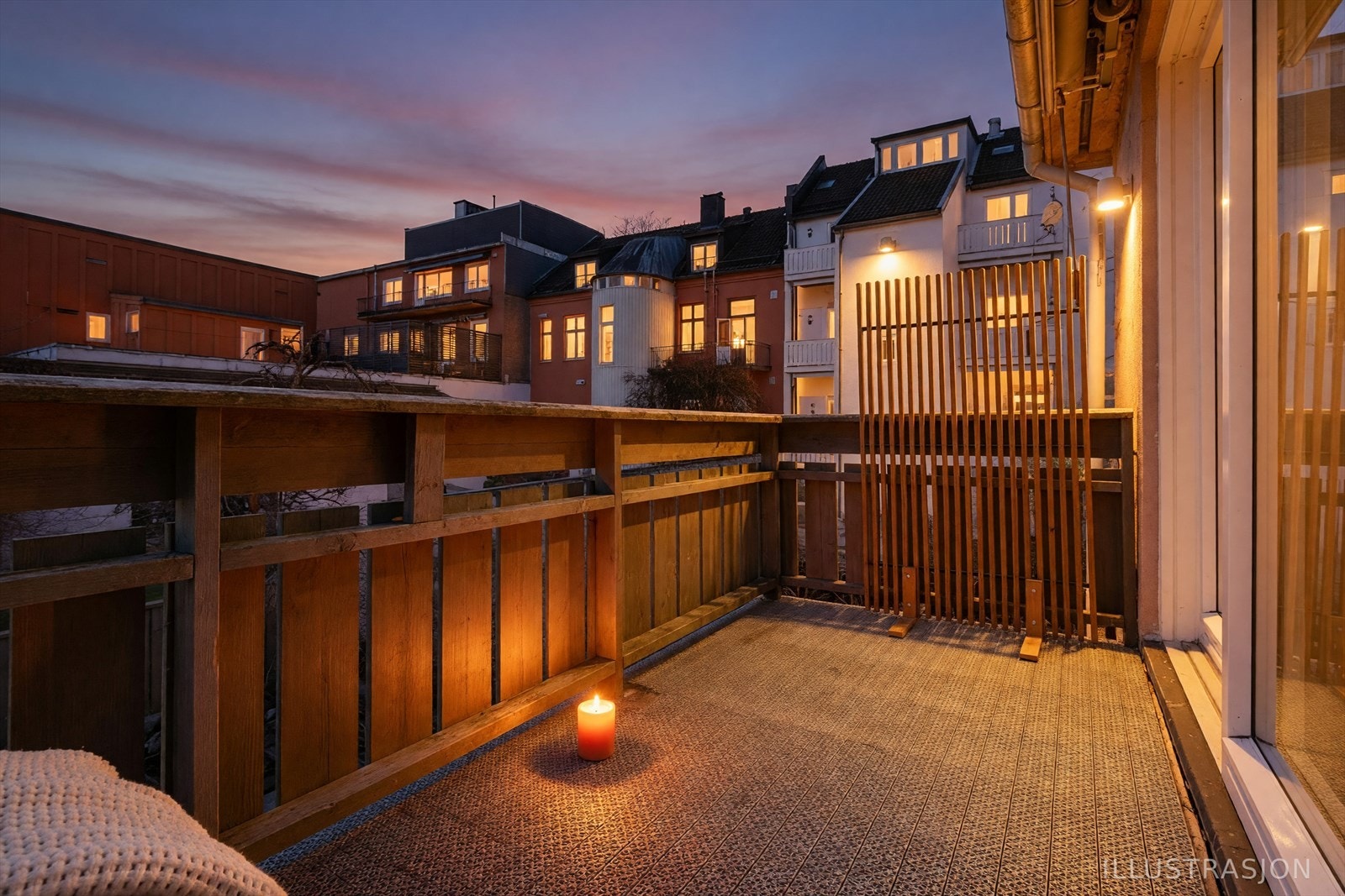 Kveldsstemning (KI-redigert kveldsbilde, avvik vil forekomme) Galleribilde