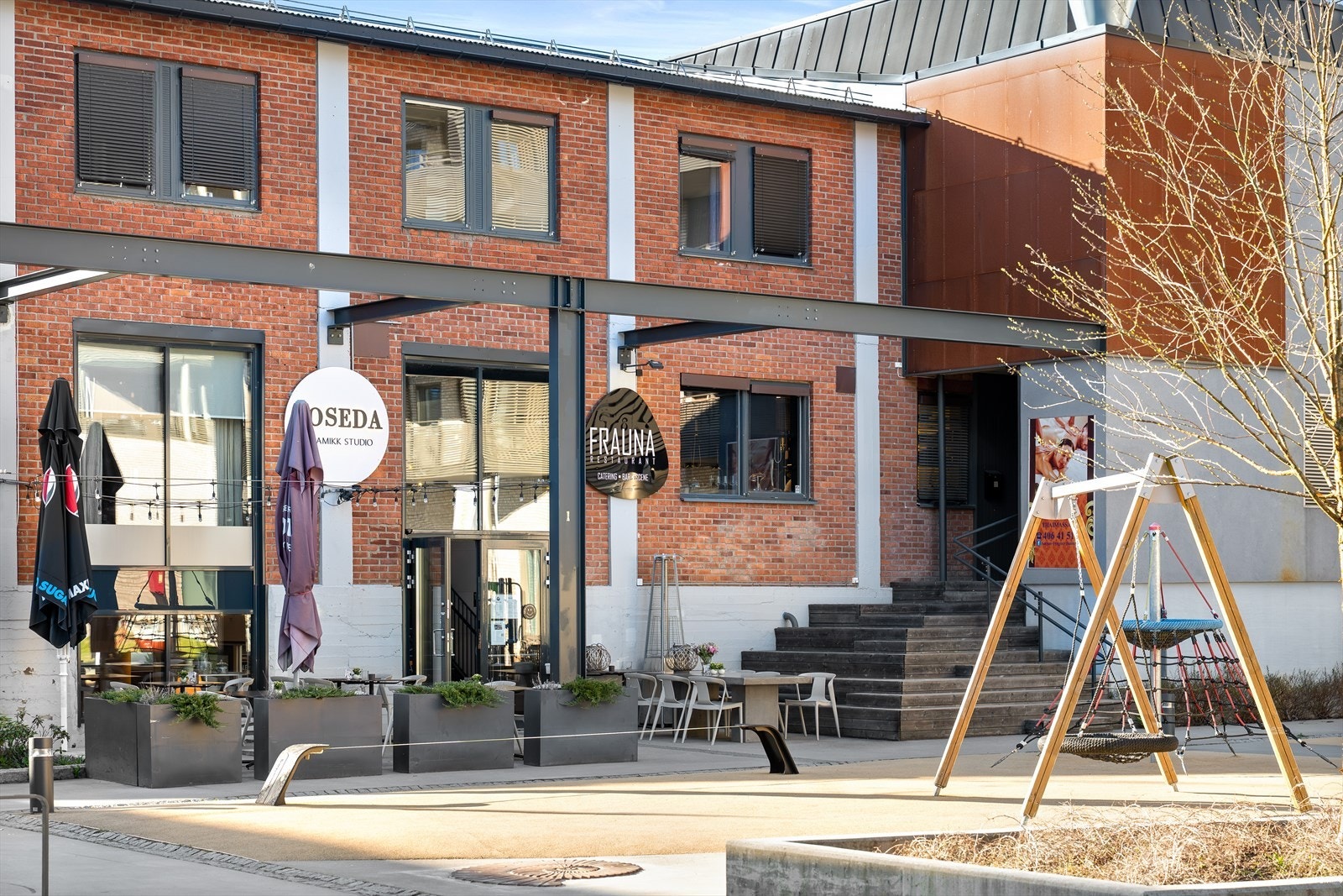 Frogner sentrum byr blant annet på hyggelige restaurant Frauna. Galleribilde