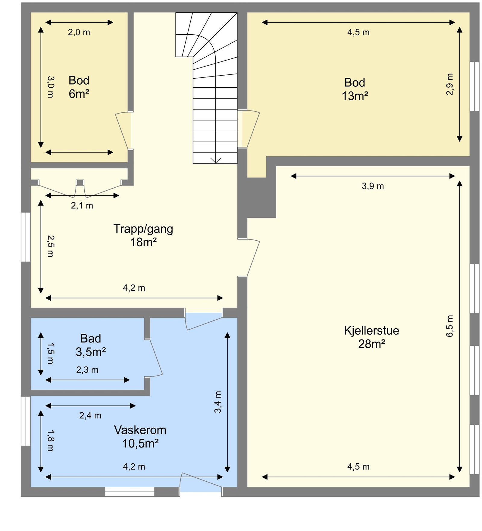 Plantegning kjeller Galleribilde