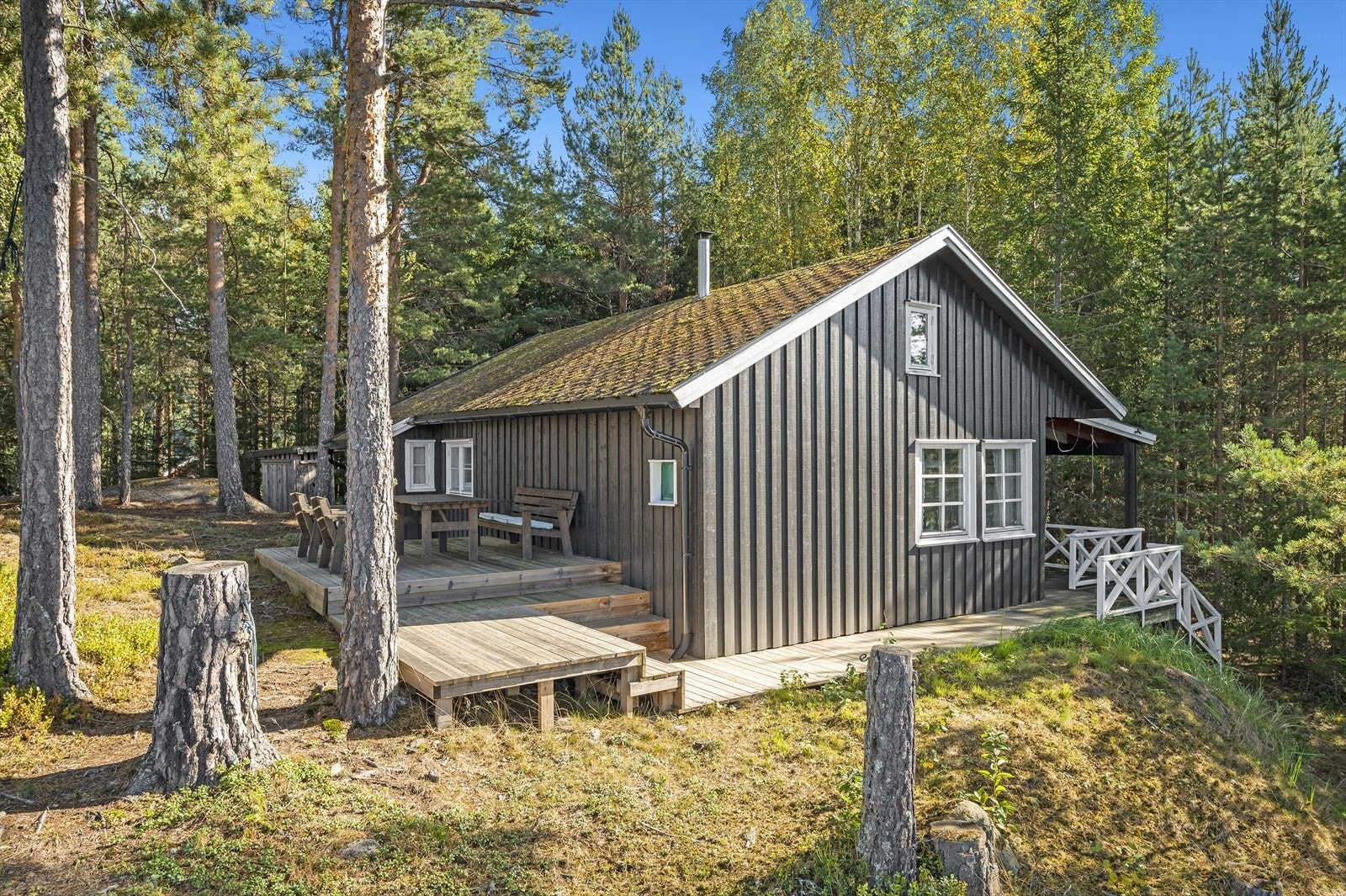 Hytta har en praktisk planløsning og inneholder stue, kjøkken, 3 soverom, entrè og toalett. Galleribilde