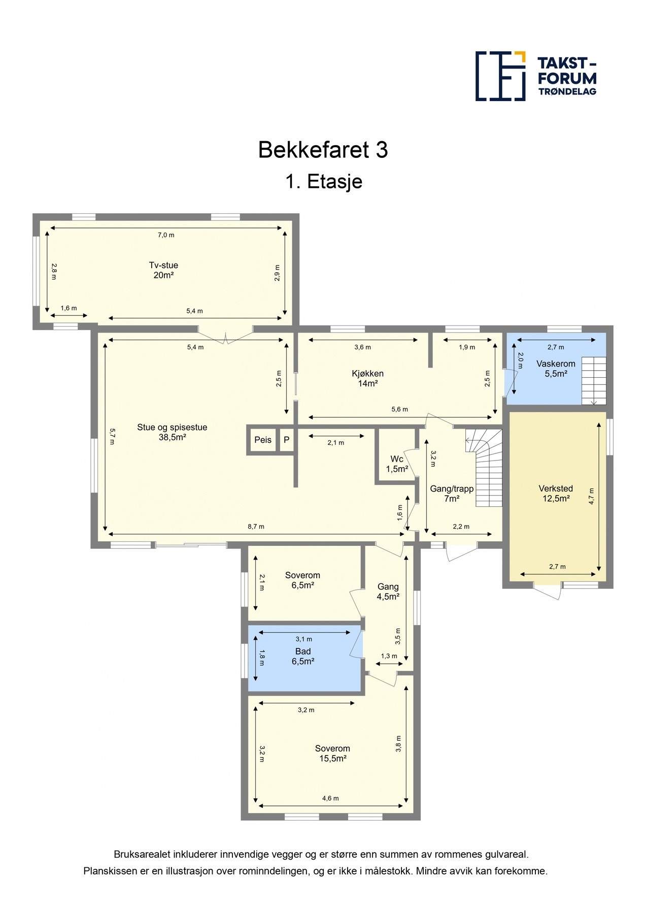 Plantegning 1. etasje. Galleribilde