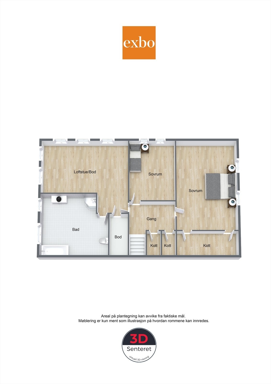 Plantegning loftsetasje Galleribilde