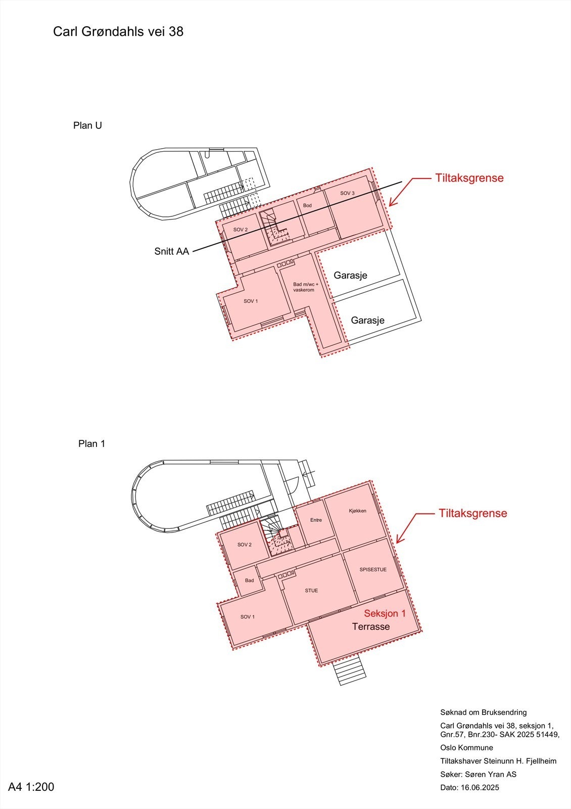 Dette er den innsendte planskissen i forbindelse med rammetillatelsen for bruksendring av kjeller. Mulighet for ytterligere 2 soverom og ett ekstra bad. Se salgsoppgaven for ytterligere opplysninger. Galleribilde