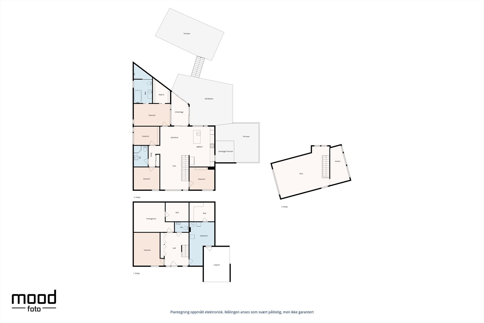 Plantegninger over alle plan. Galleribilde