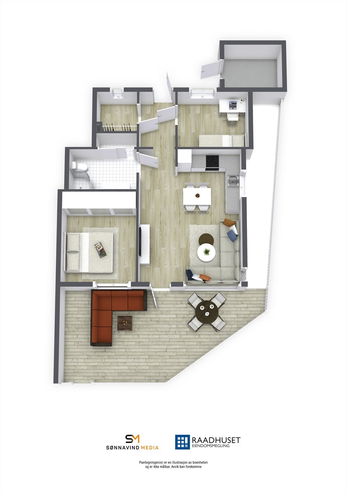 3D Plantegning Galleribilde