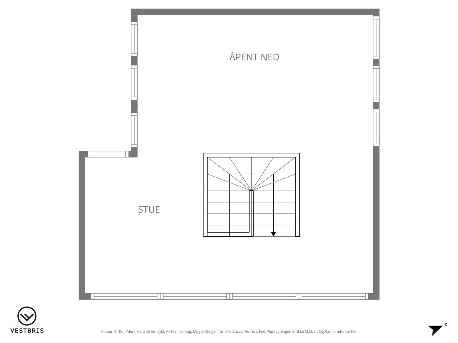 Plantegning - Loftetasje Galleribilde