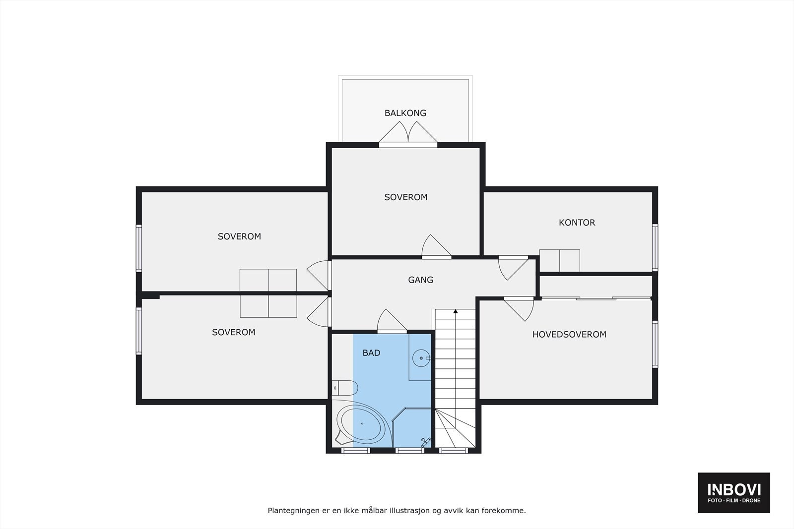Plantegning loftetasjen Galleribilde