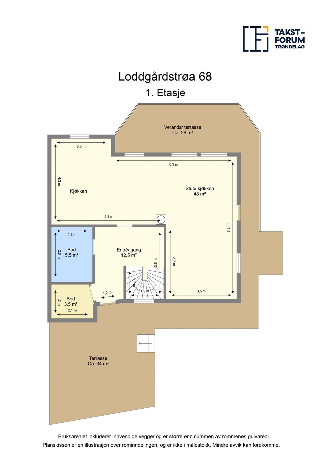 Planskisse 1. etasje Galleribilde
