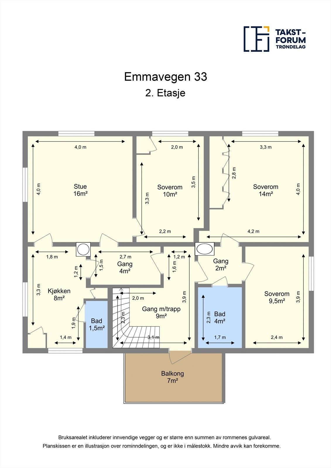 Planskisse 2.etasje Galleribilde