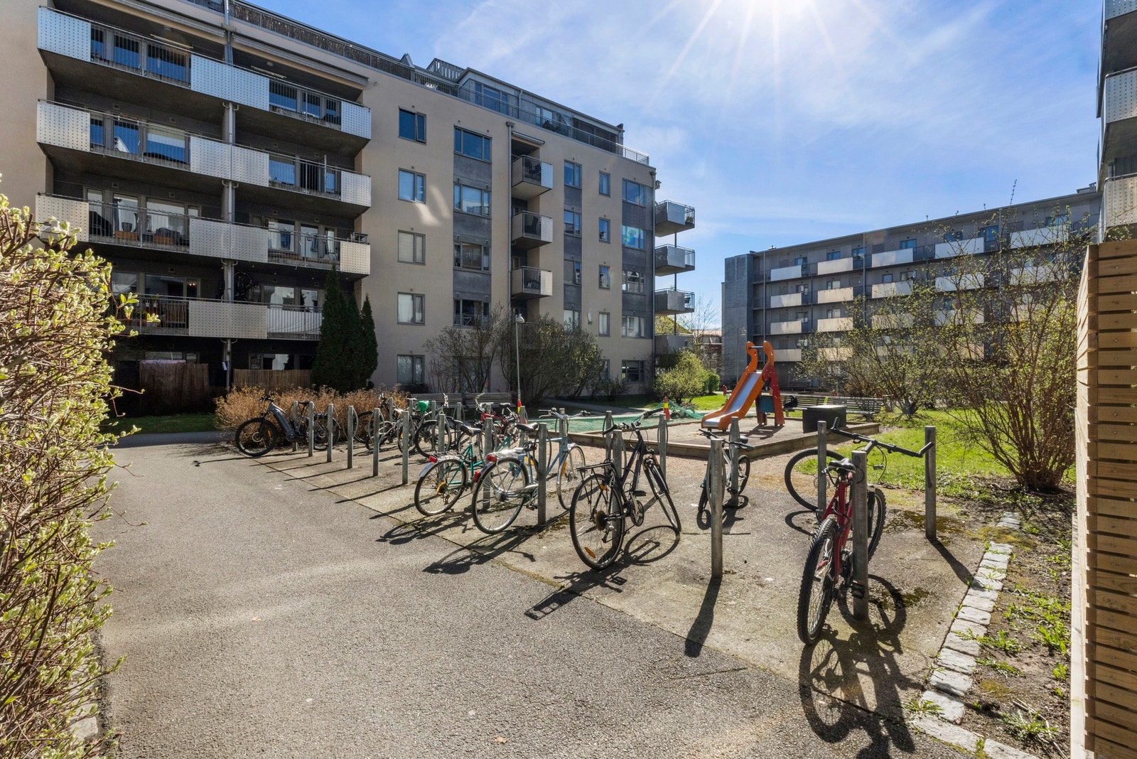 Sykkelparkering. Galleribilde