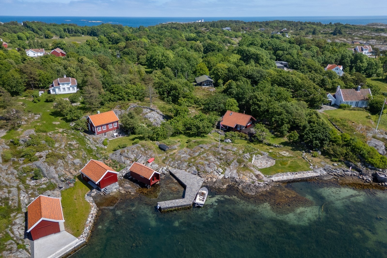 Eiendommen sett ovenfra Galleribilde