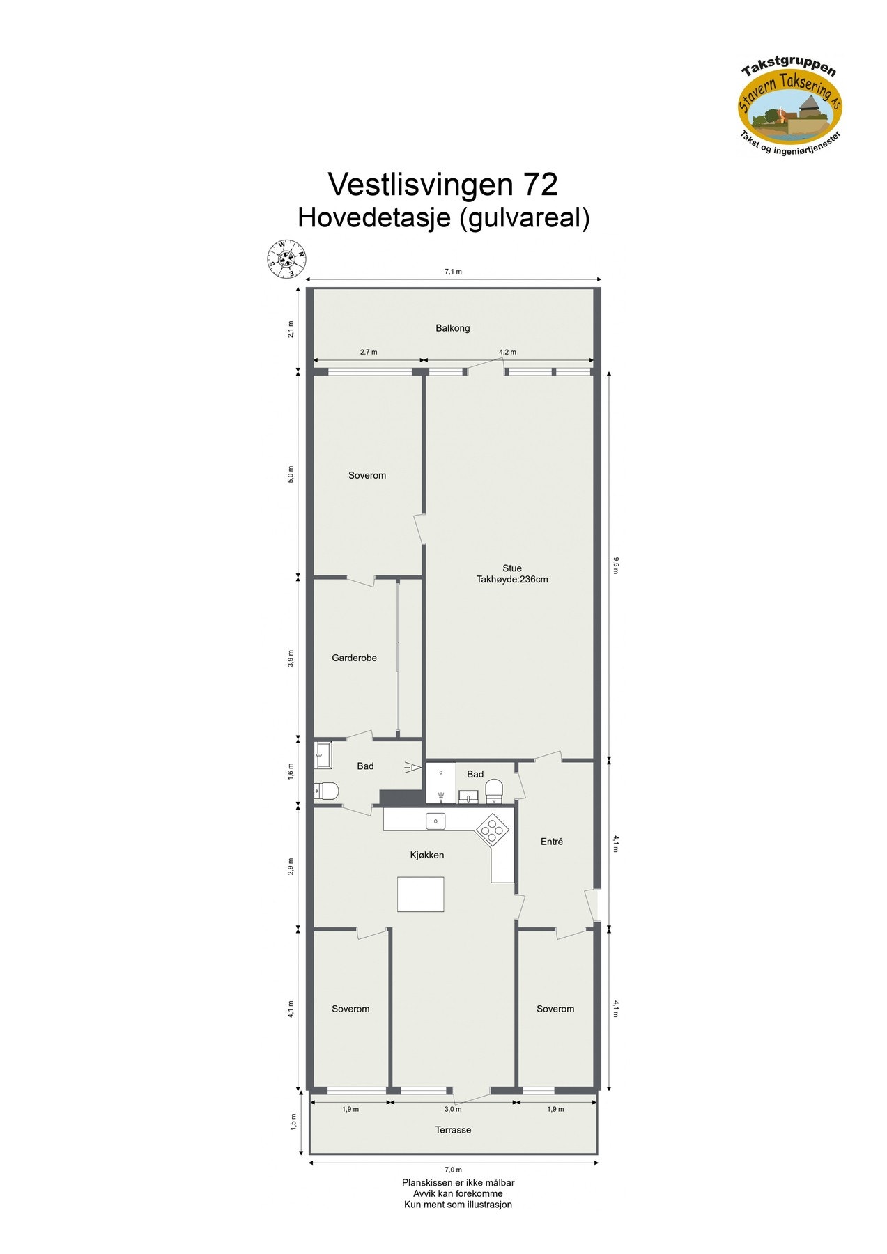 Målbar plantegning. Galleribilde