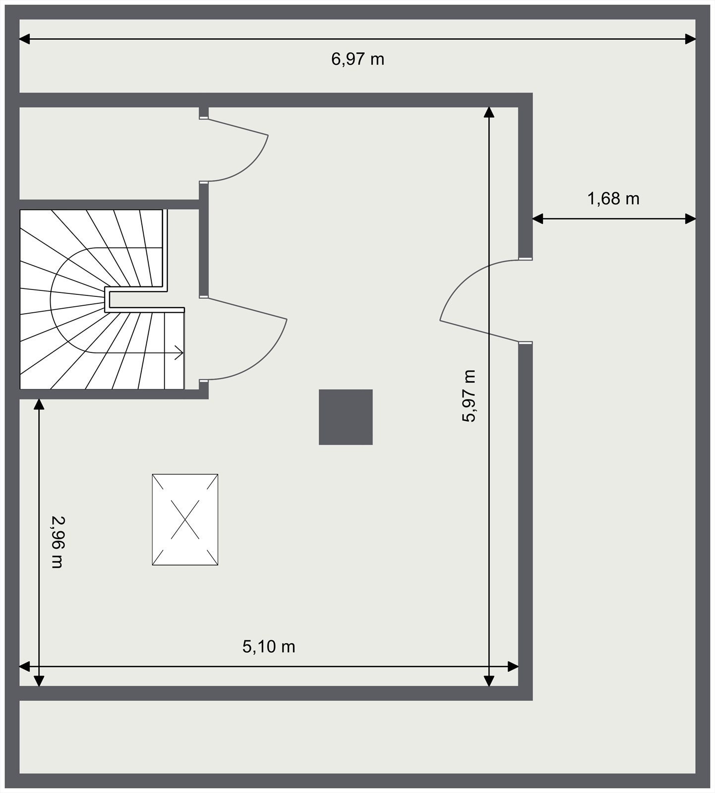 Planskisse loft Galleribilde