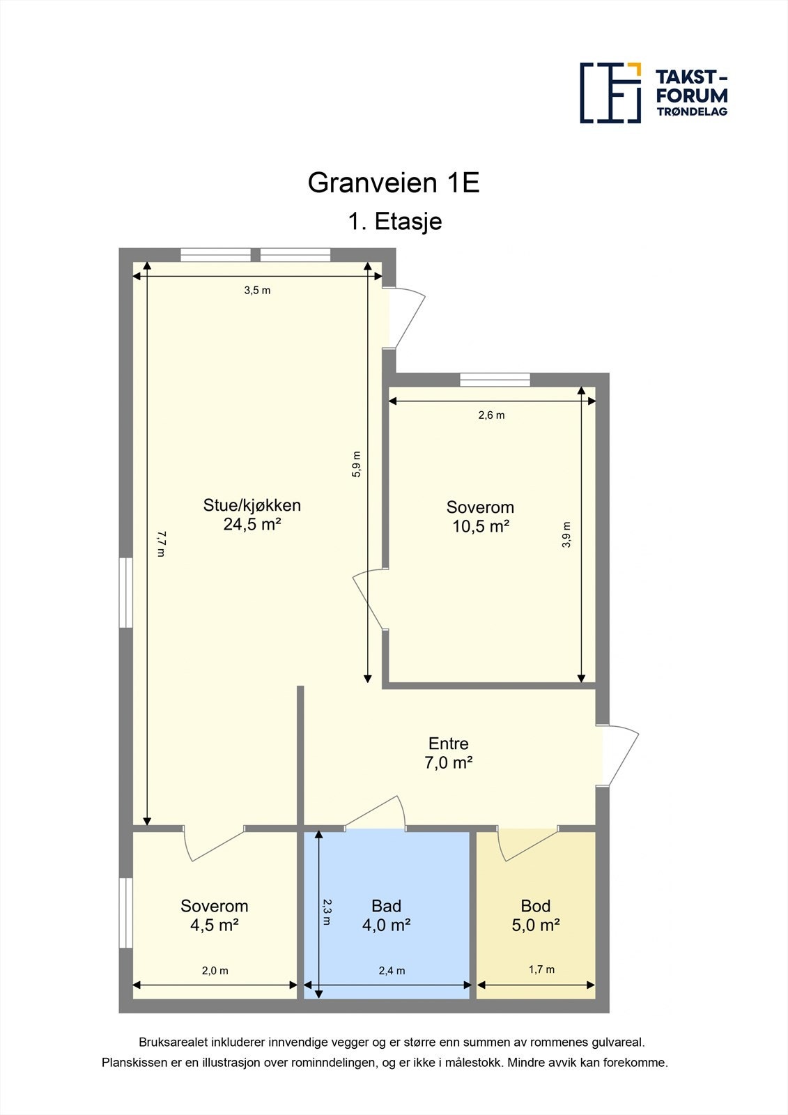 Skissert plantegning. Galleribilde