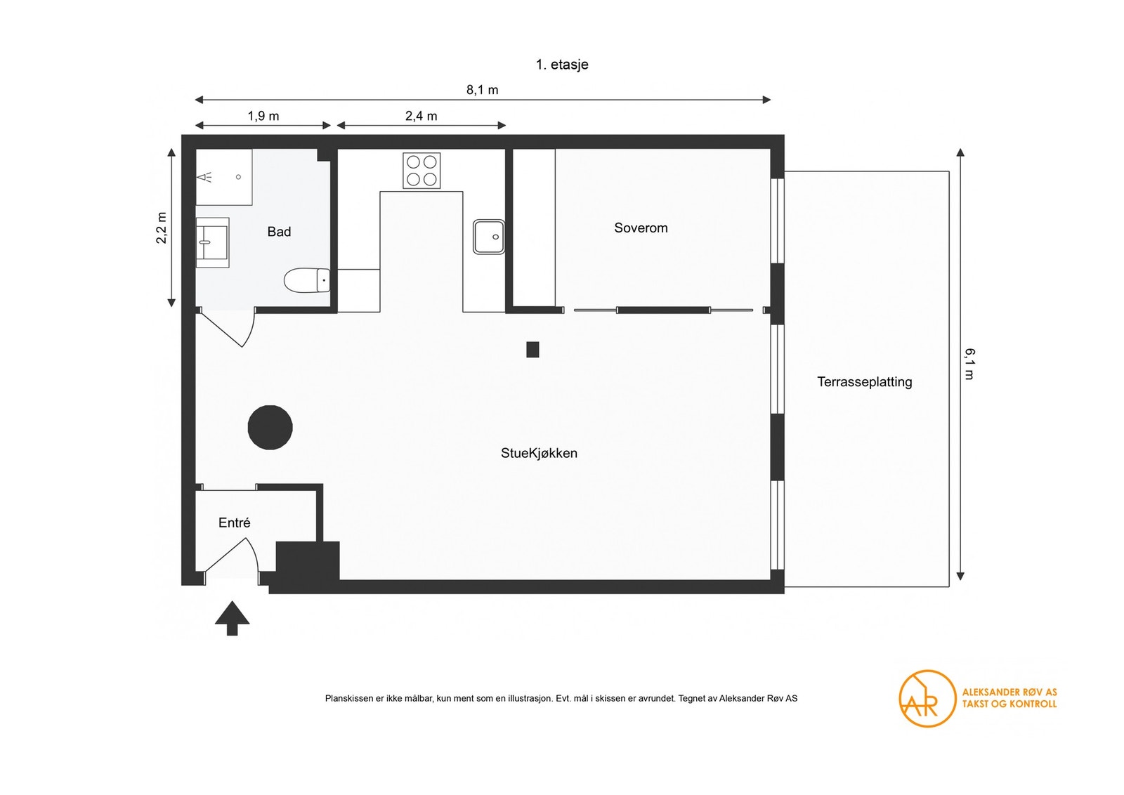 Plantegning 1. etasje Galleribilde