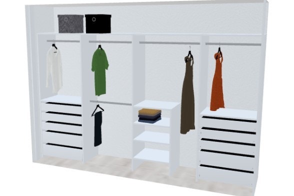 HTH-skyvedørsgarderobe på hovedsoverom. Galleribilde