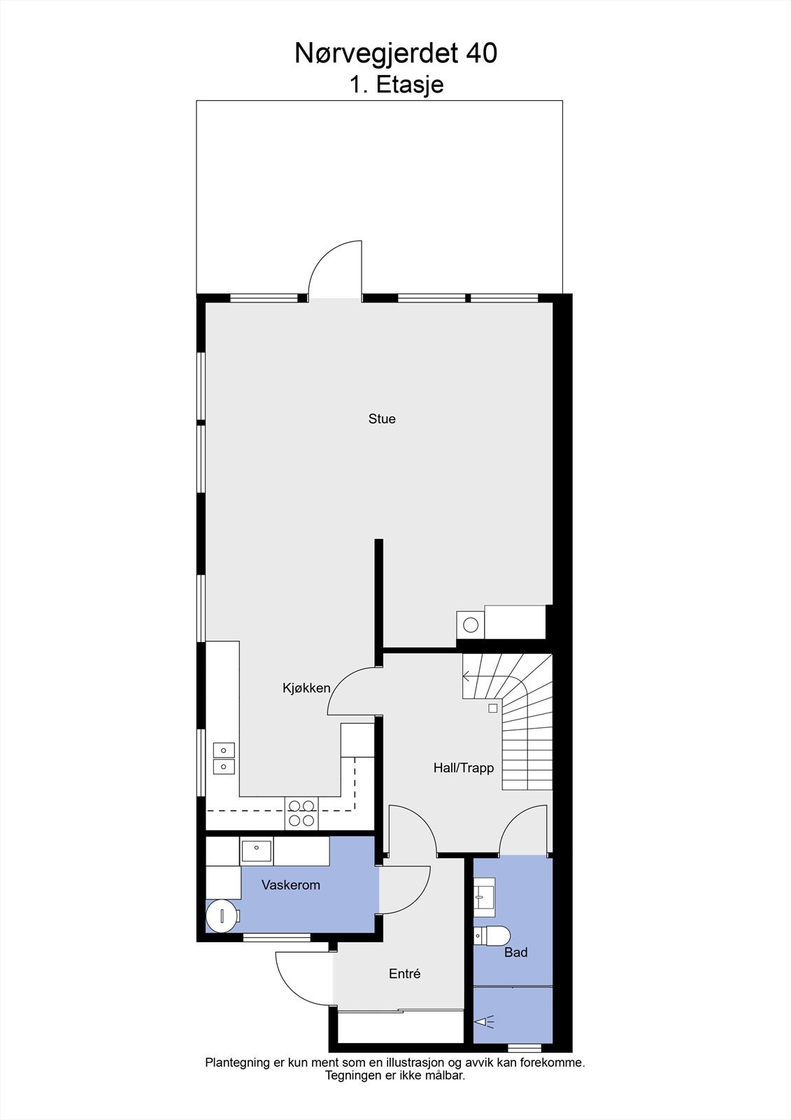 2 D plantegning i 1. etasje Galleribilde