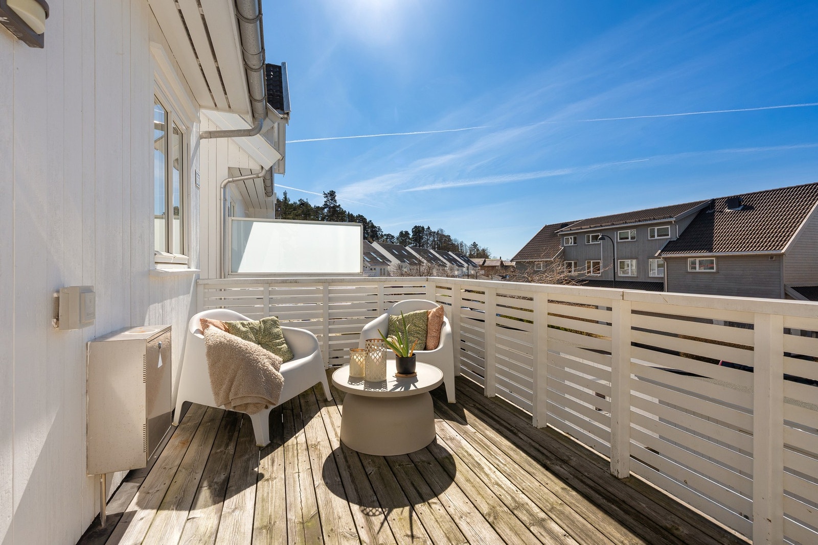 Veranda med ettermiddag- og kveldssol Galleribilde