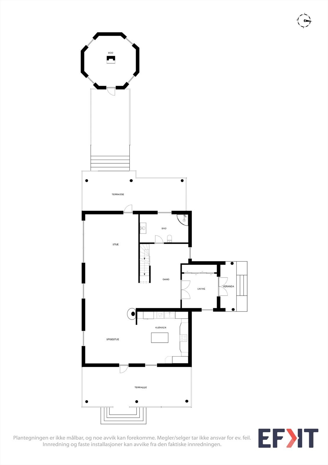 Plantegning 1. etasje Galleribilde