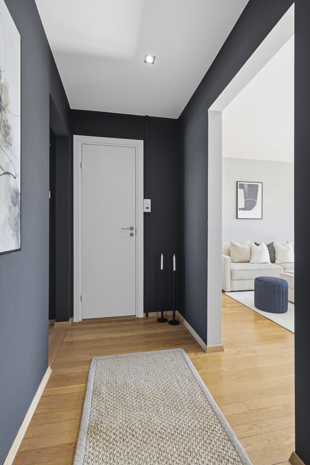 Entreen sett mot badet og stuen. Galleribilde
