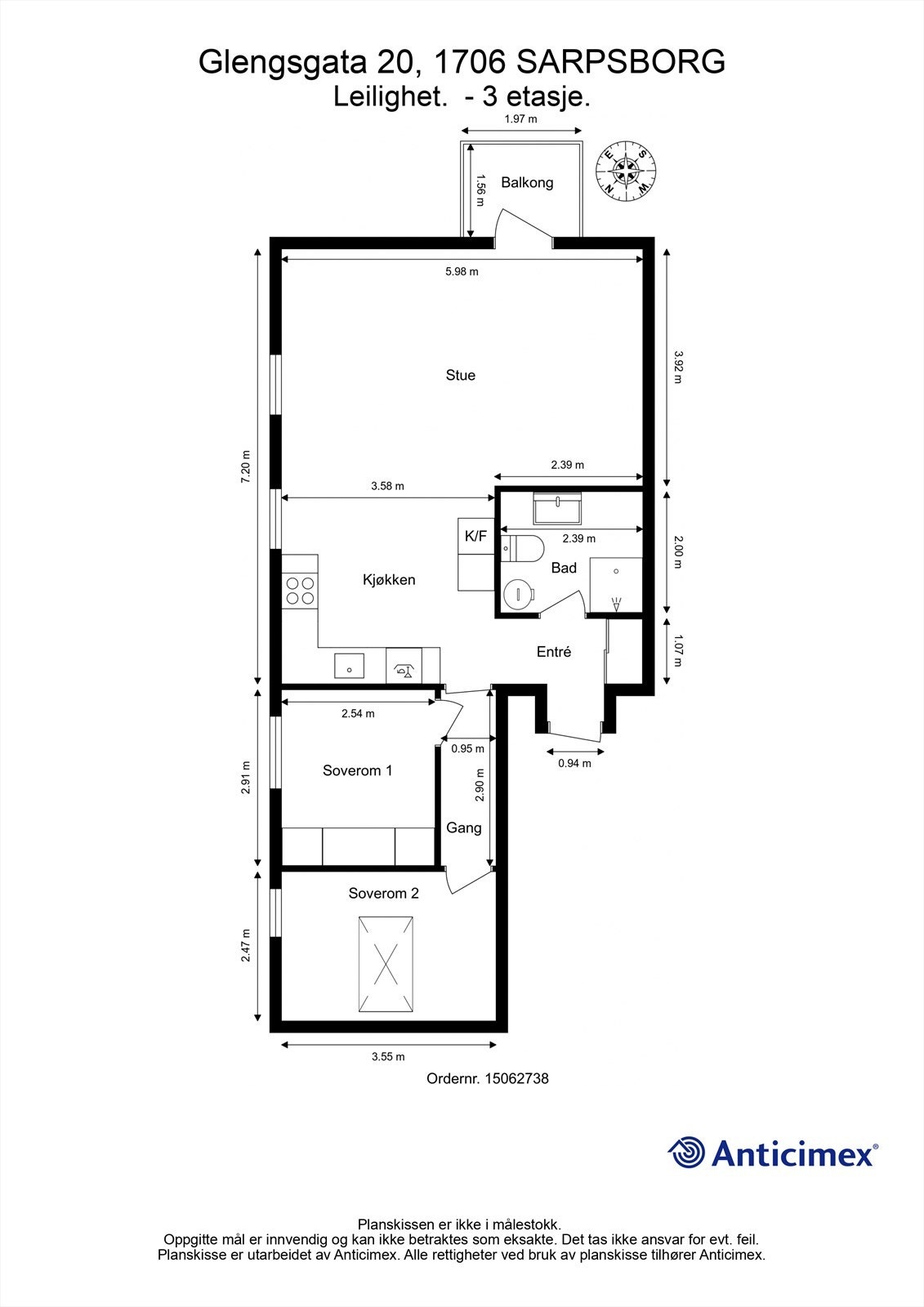 Veiledende planskisse Galleribilde