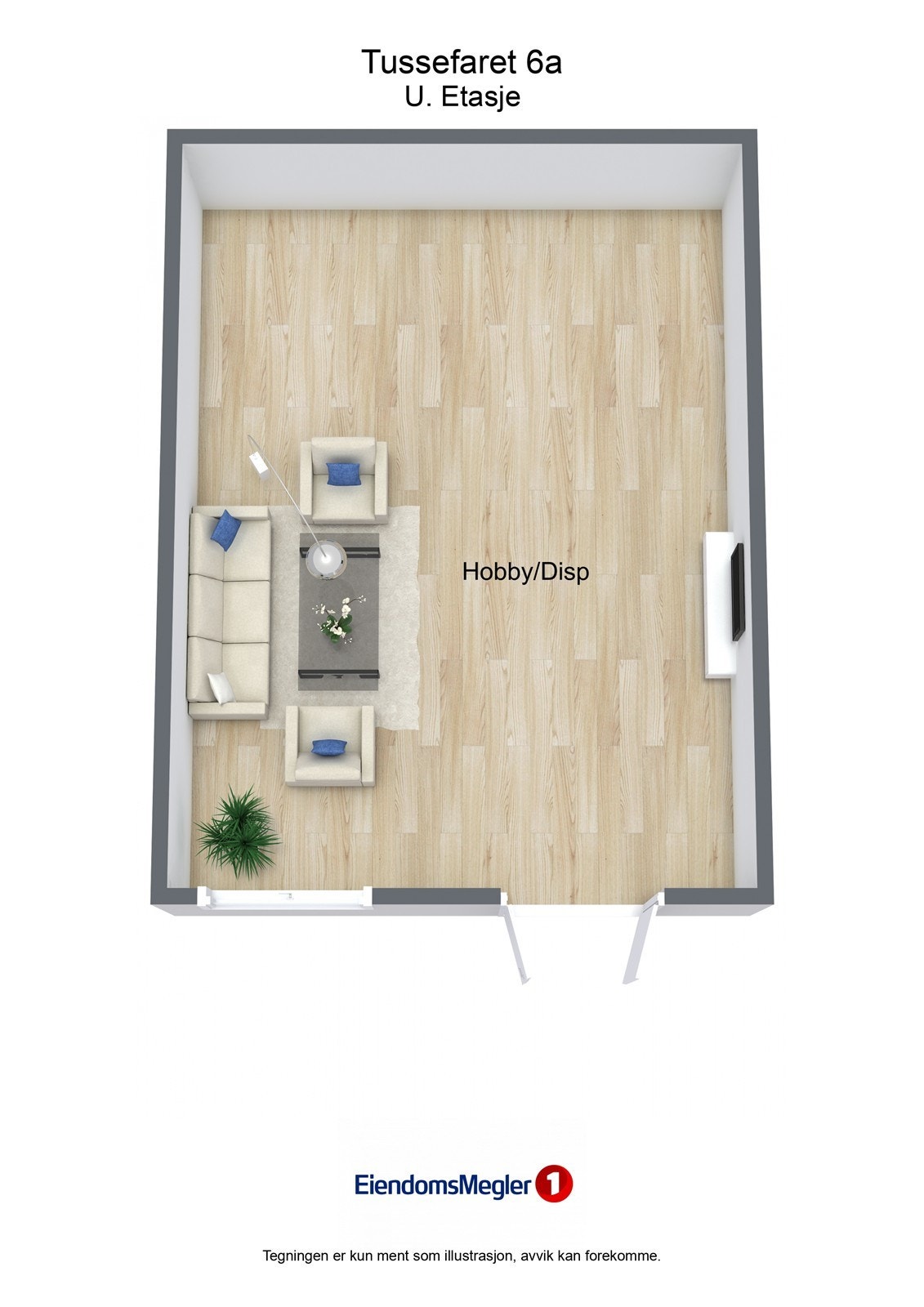 Tussefaret 6a - 3D - U. Etasje - Letterhead Galleribilde
