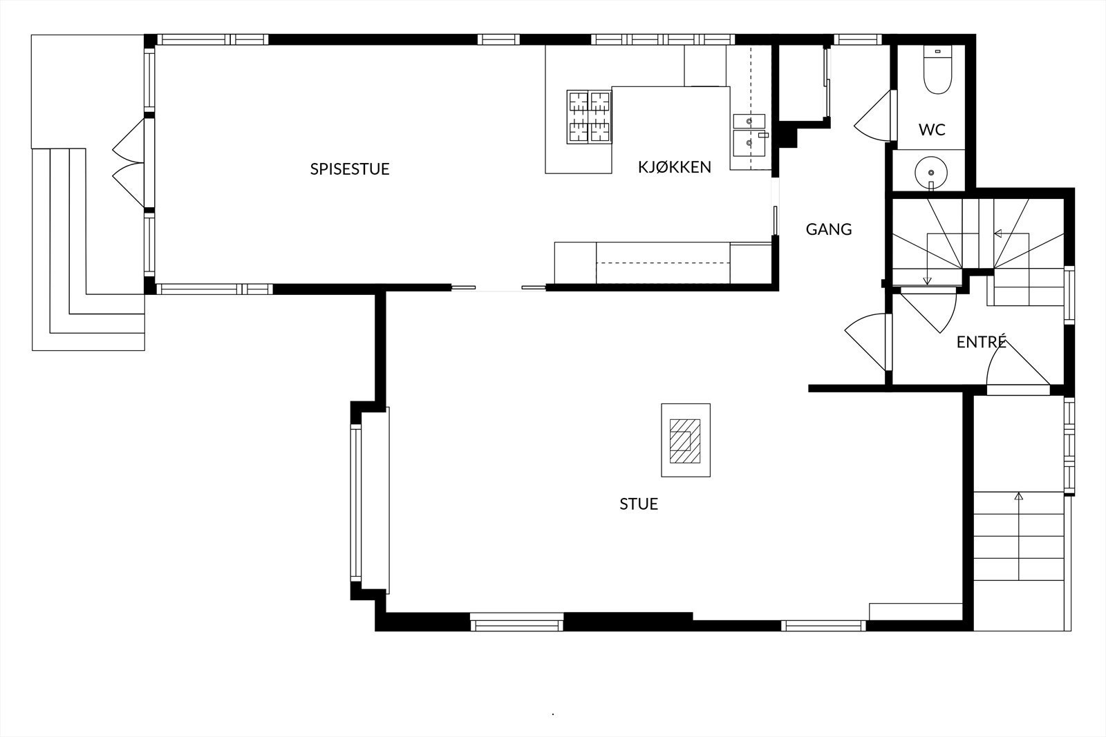 Planskisse 1. etasje Galleribilde