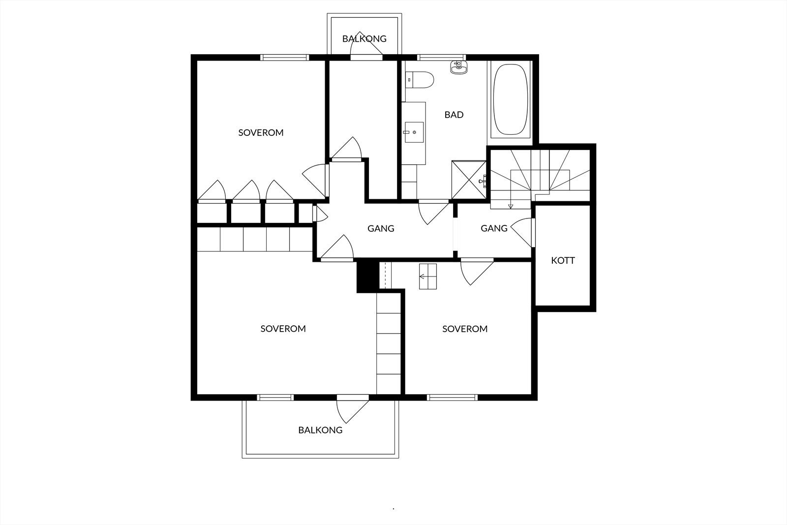 Planskisse 2. etasje Galleribilde