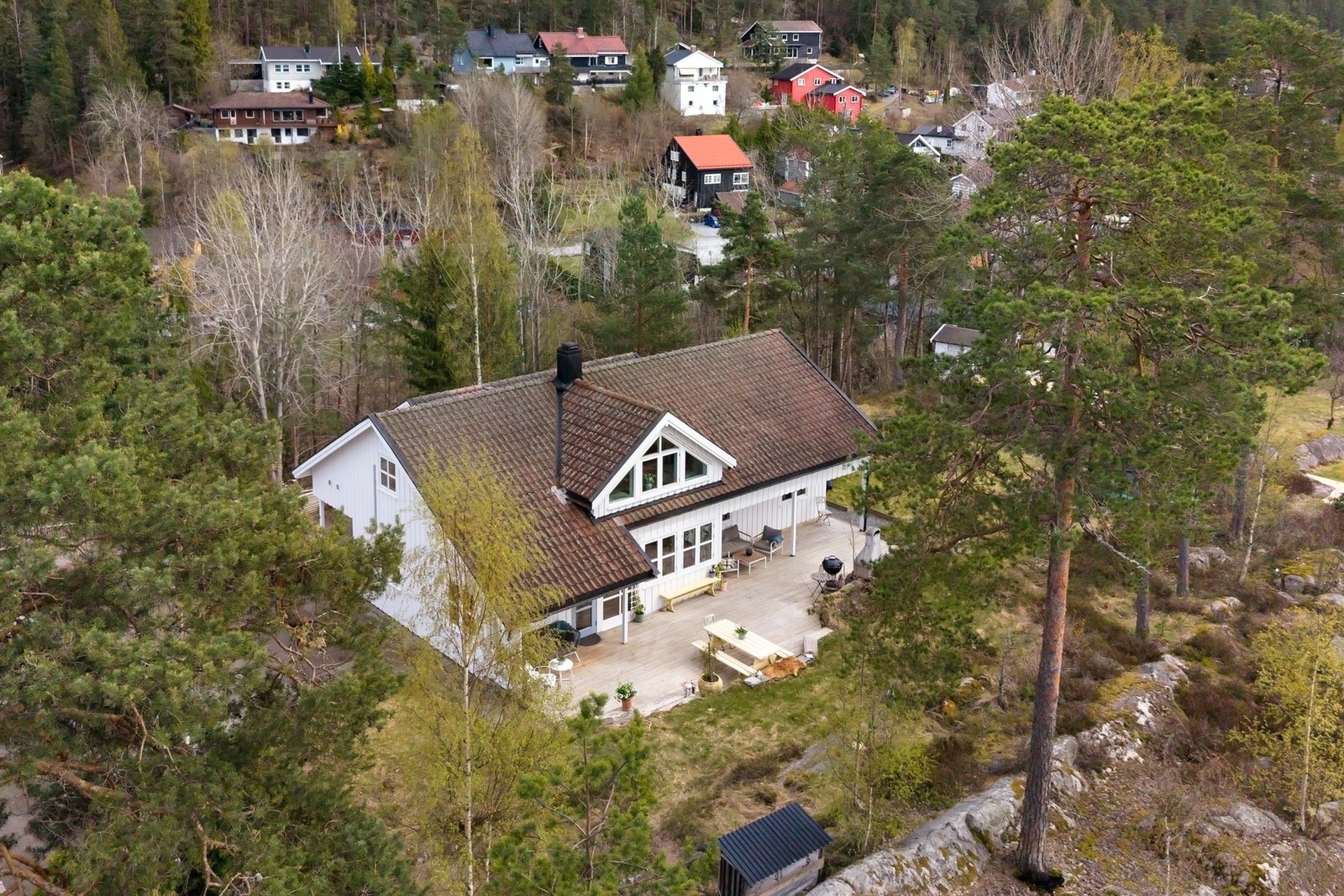 Oversikt over over eiendommen fra nord-vest Galleribilde