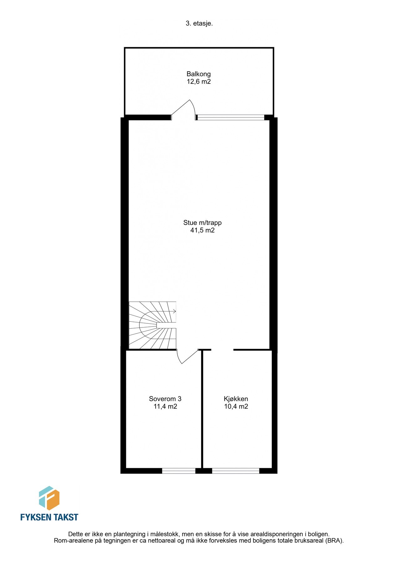 Planskisse 3. etasje Galleribilde