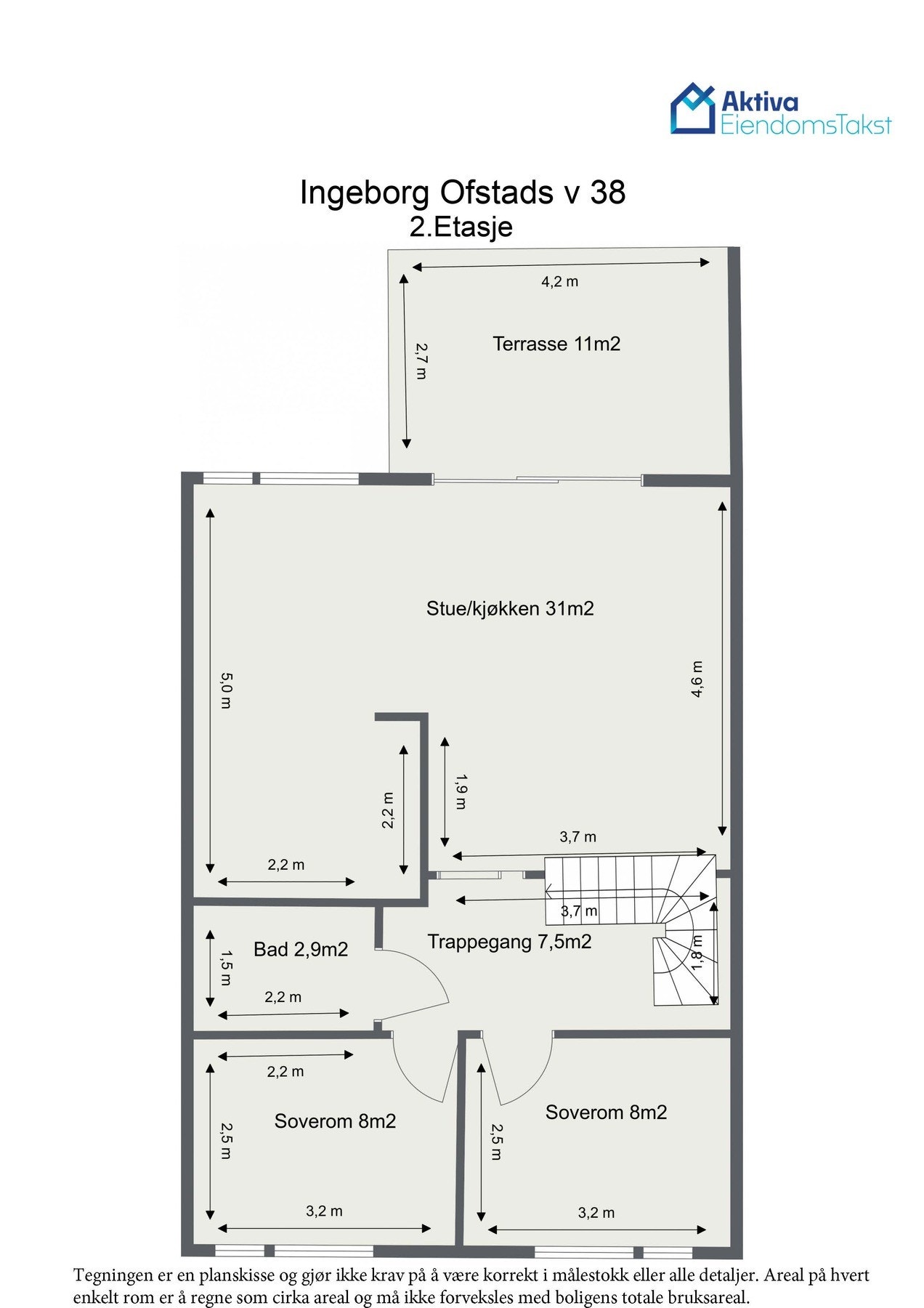 Planskisse 2.etasje. Galleribilde
