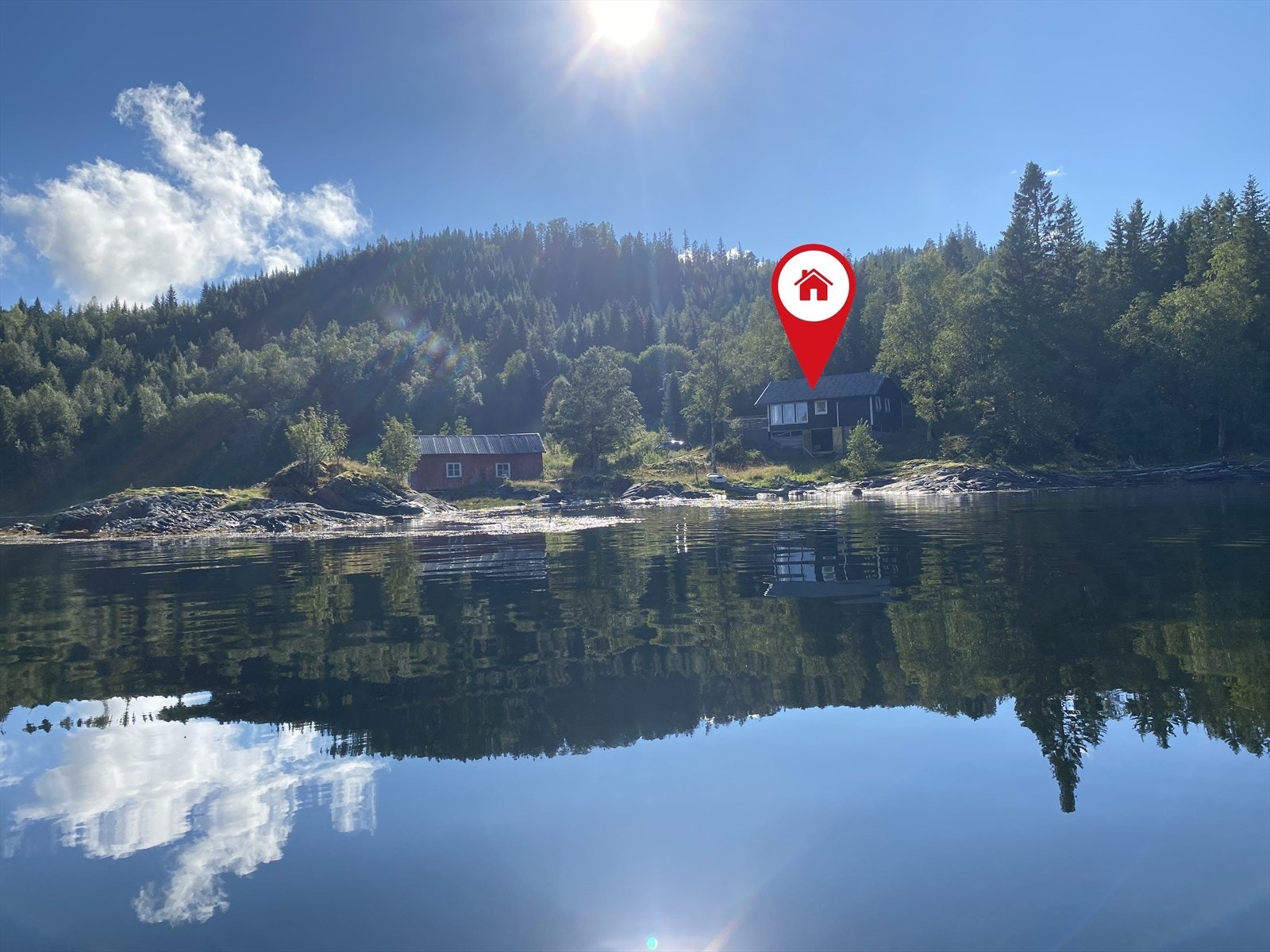 Attraktiv beliggenhet i Otervika, Elvalandet (Ingen andre hytter i vika) - Foto:privat Galleribilde