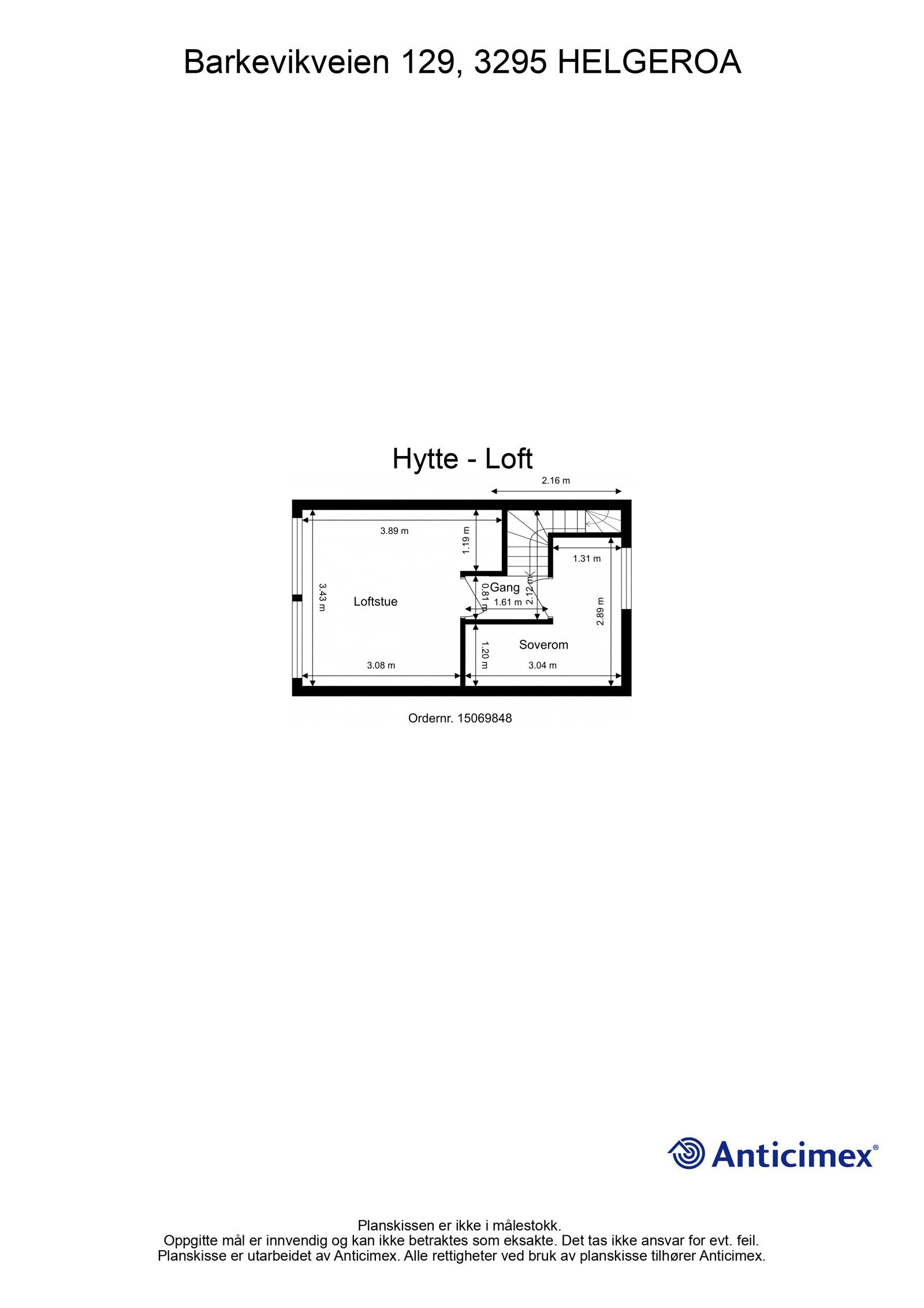 Plantegning loft Galleribilde
