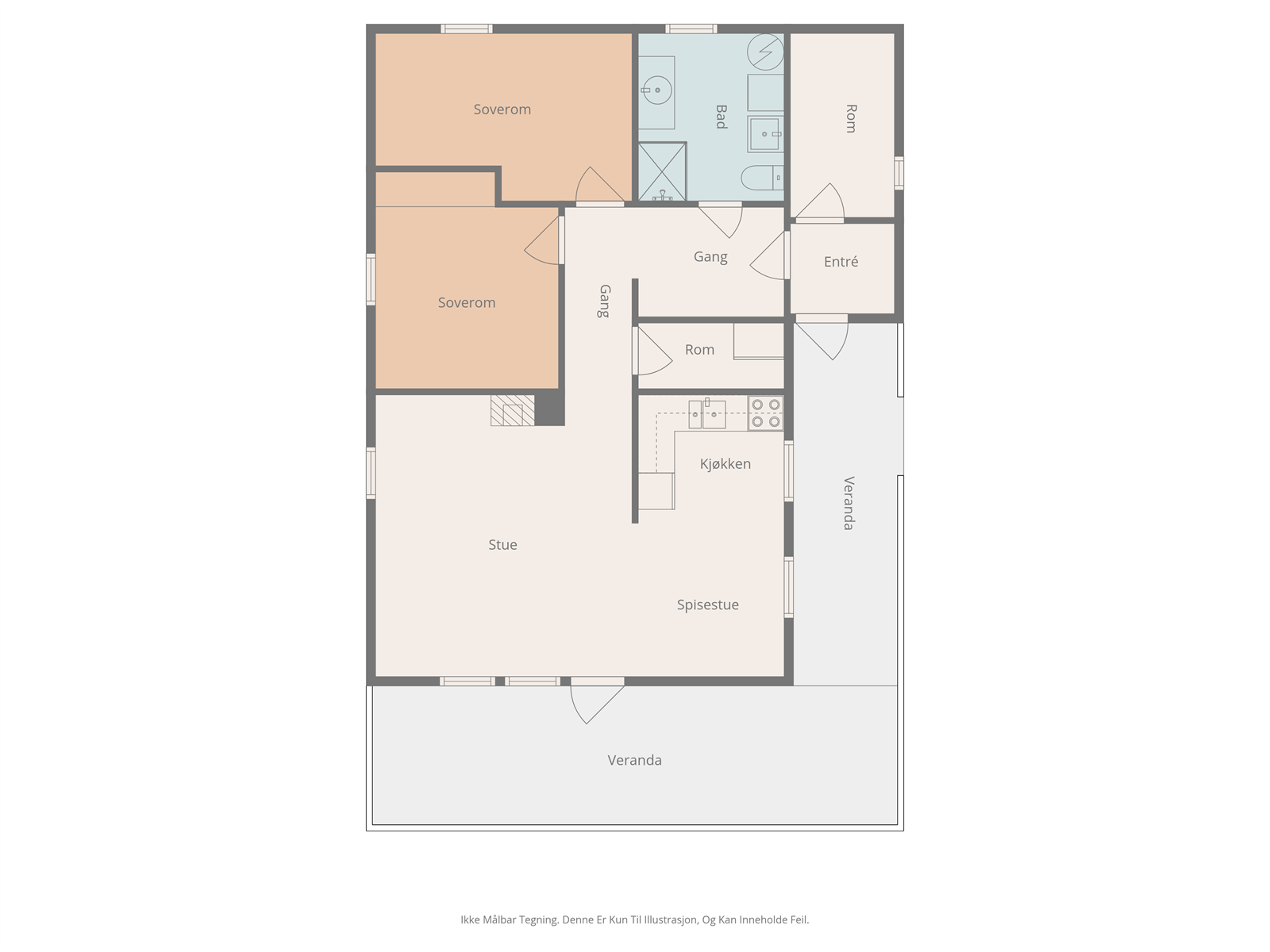 Plantegning våningshus (kårbolig) Galleribilde