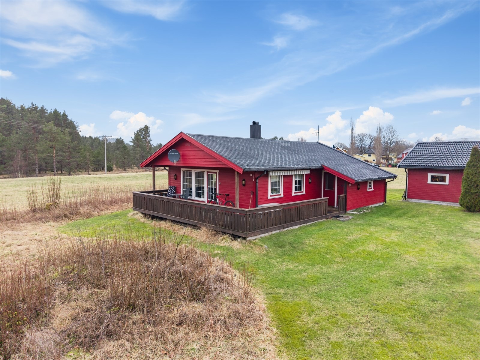 Kårbolig (rød): Lyngdalshytte fra 1991 Galleribilde