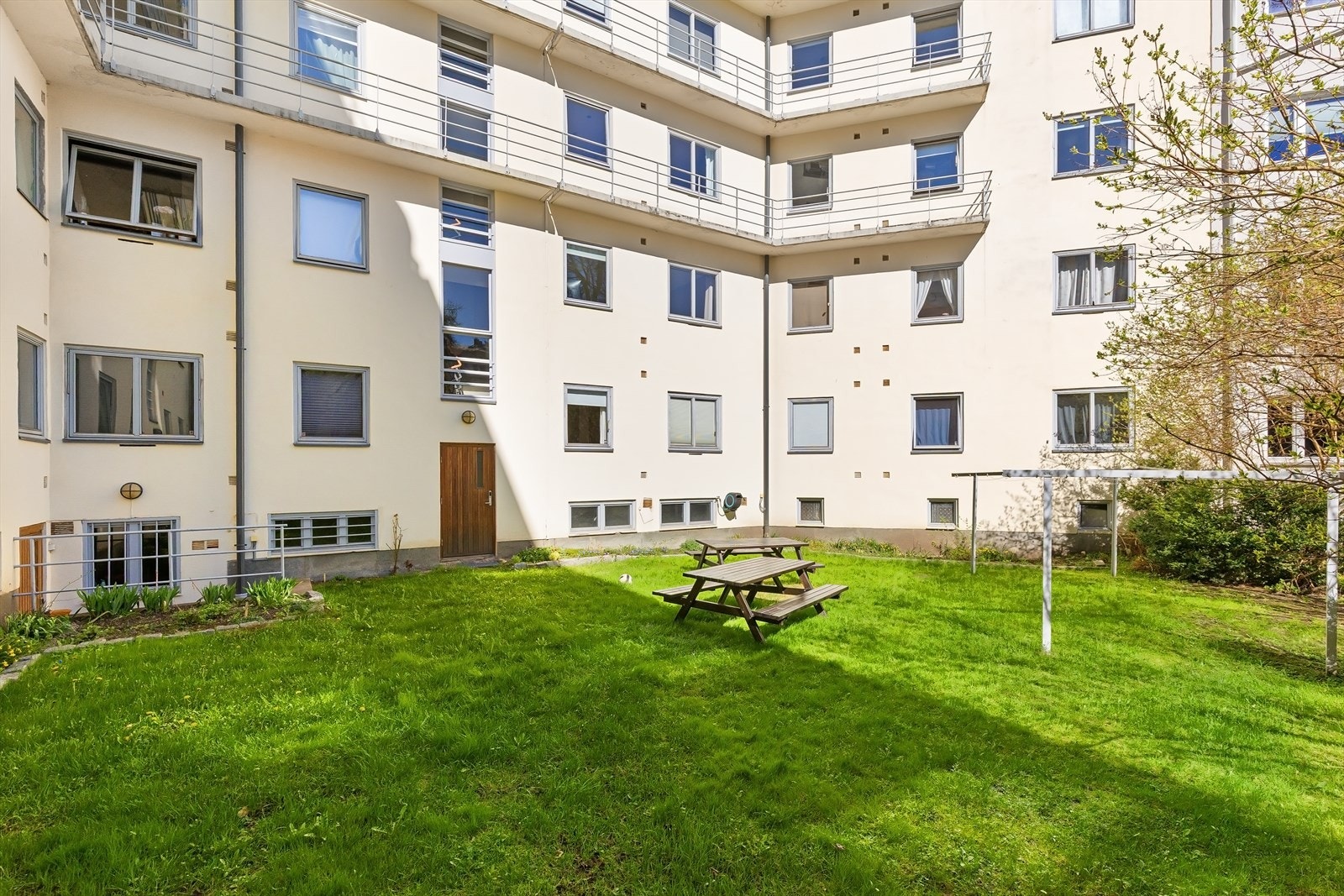 Trivelig grønn bakgård Galleribilde