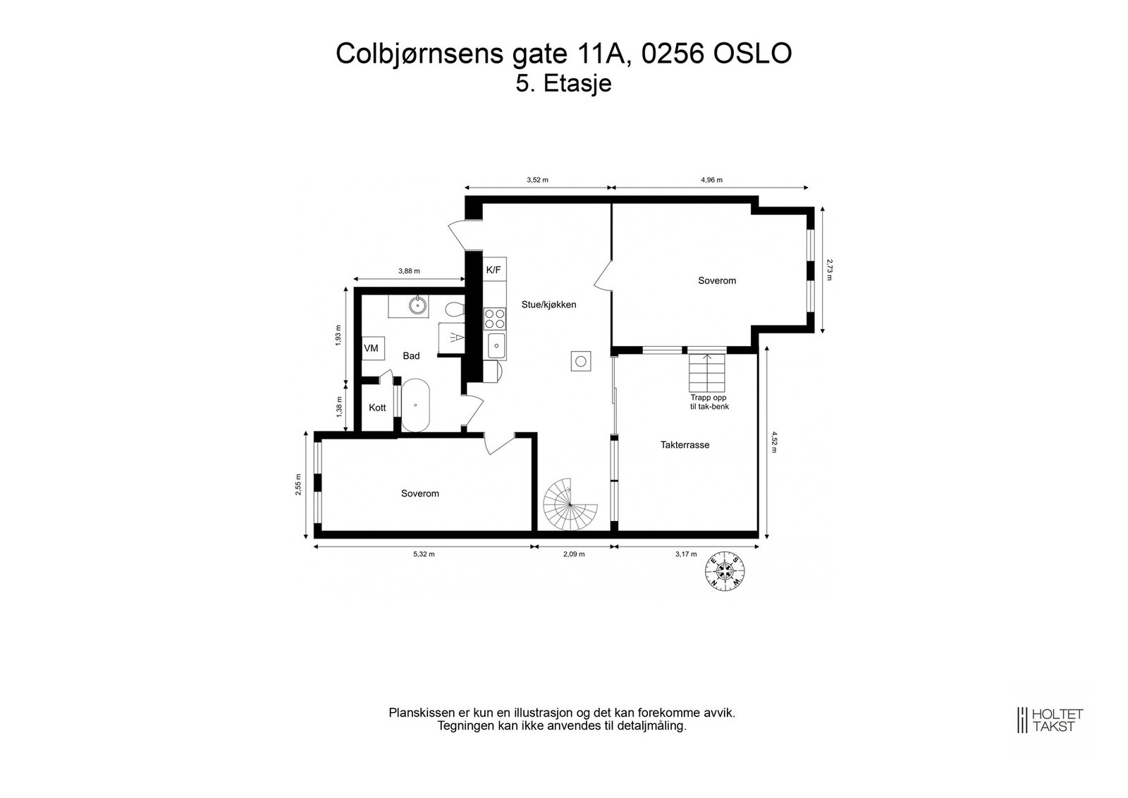 Plantegning 5. etasje. Galleribilde