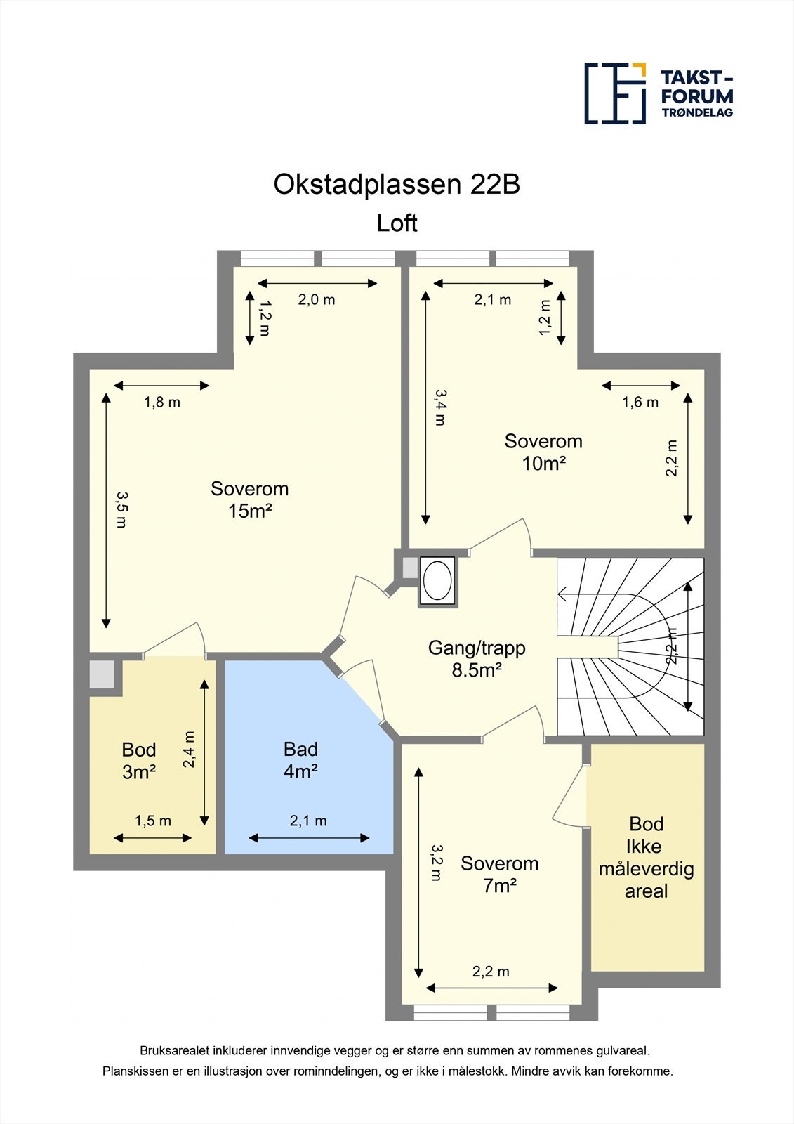 Planskisse - loft Galleribilde