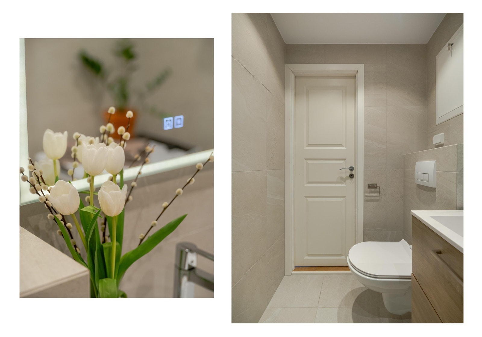 Det er naturligvis downlights i himling og varme i gulvet. Galleribilde