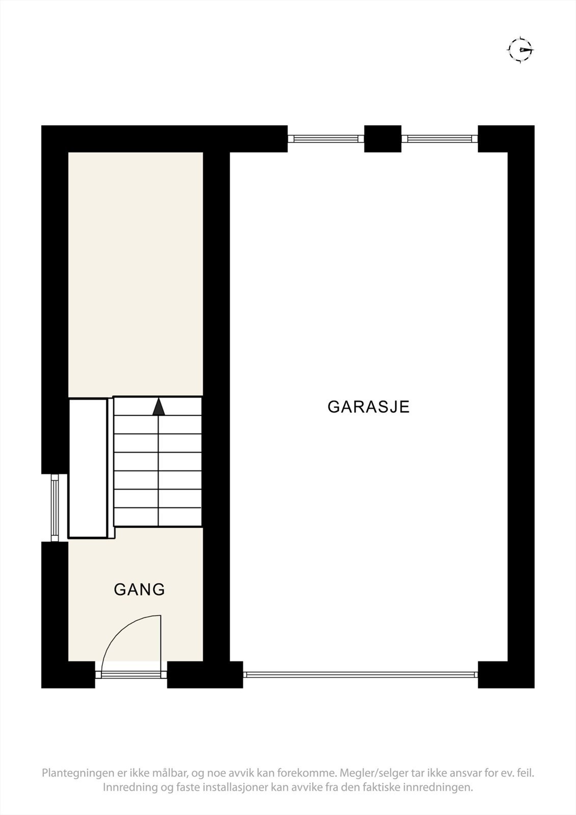 Planløsning 1. etg. garasje Galleribilde
