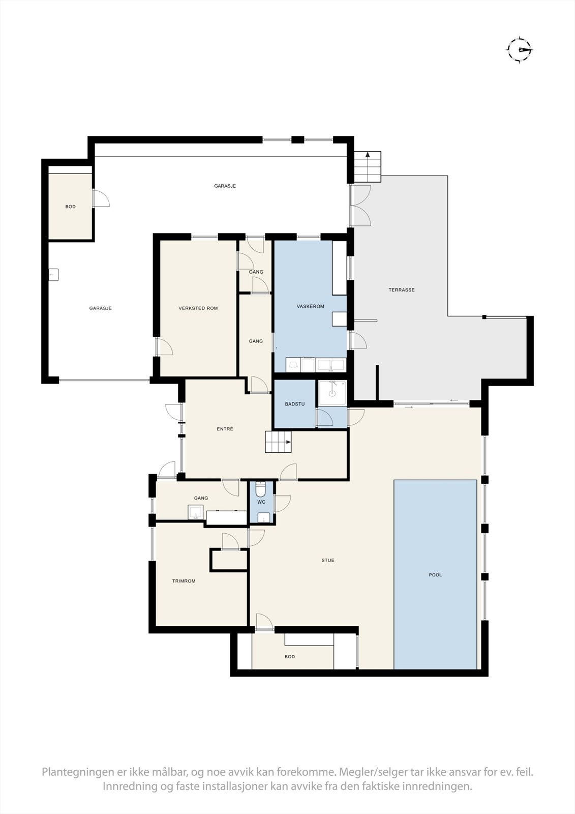 Planløsning 1. etg. Galleribilde