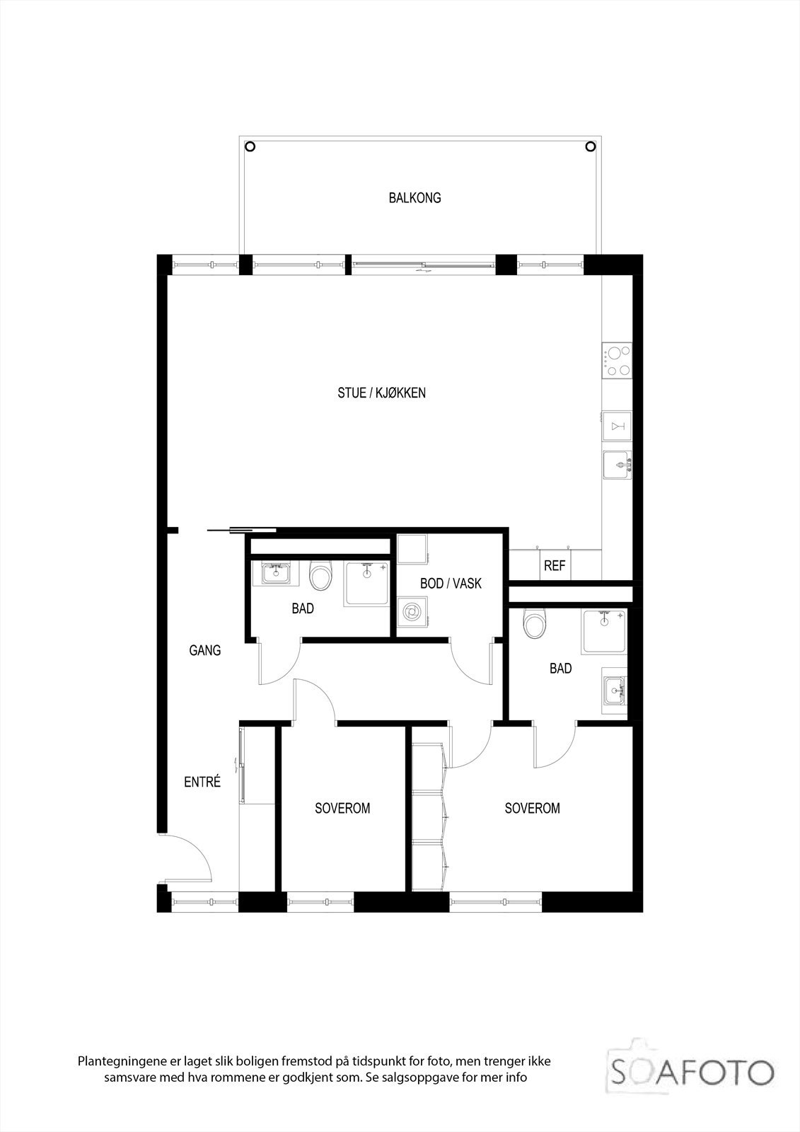 Lervigbrygga 100 - meget bra planløsning. Galleribilde