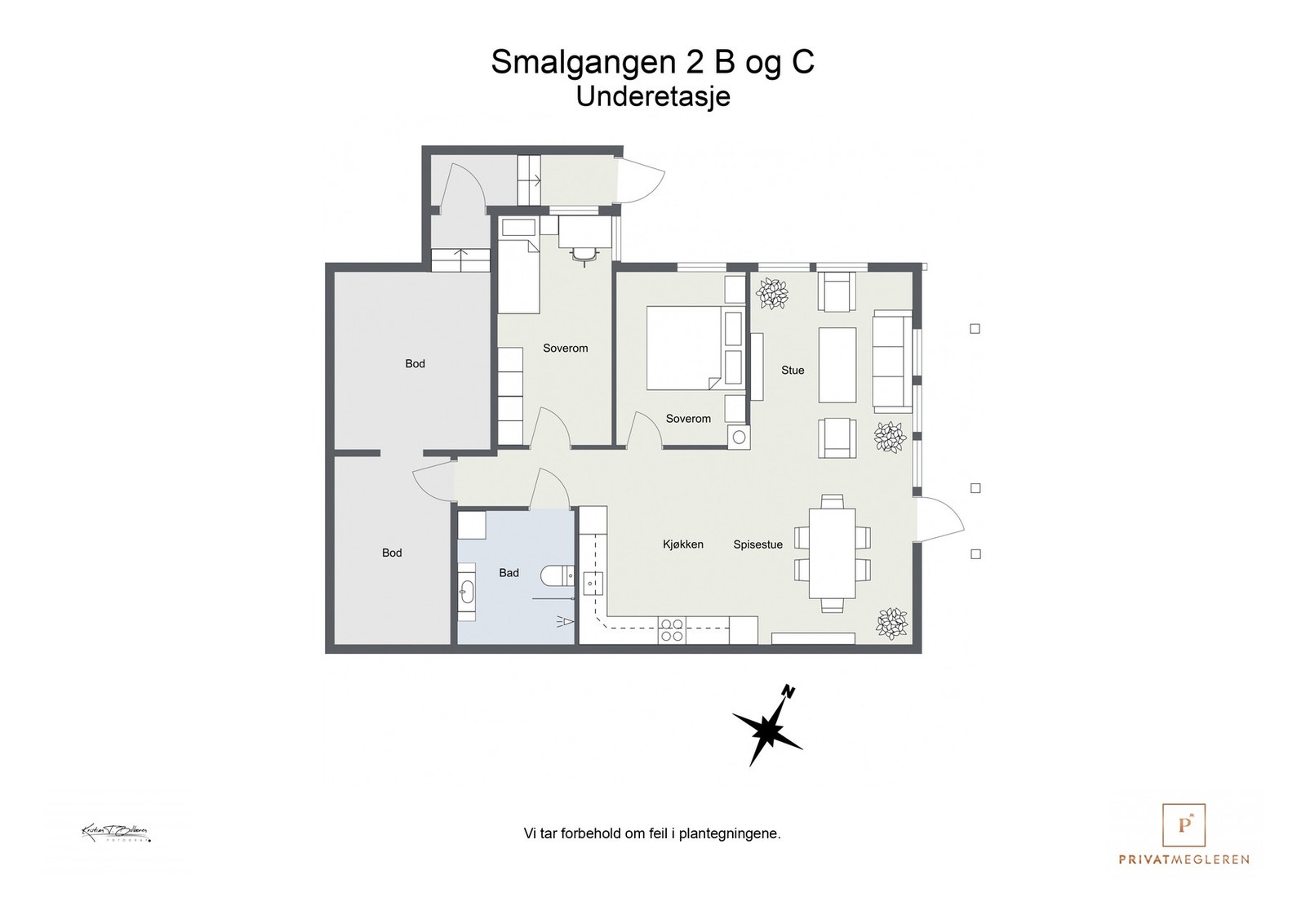 Plantegning underetasje Galleribilde
