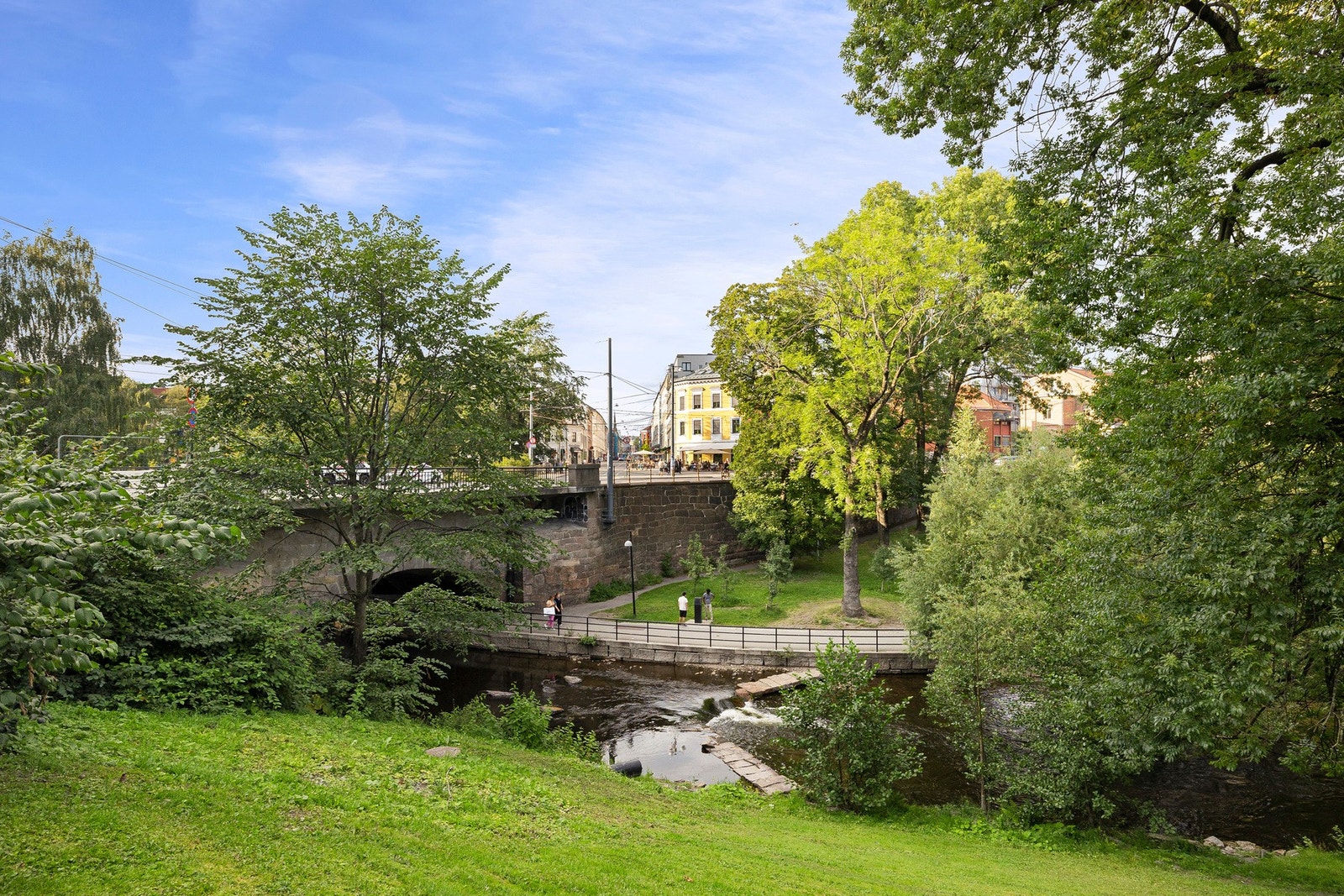 Akerselva er nesten 10 km fra Bjørvika til Maridalsvannet. I Akerselva finner man rundt 20 fossefall og yrende dyreliv. Galleribilde