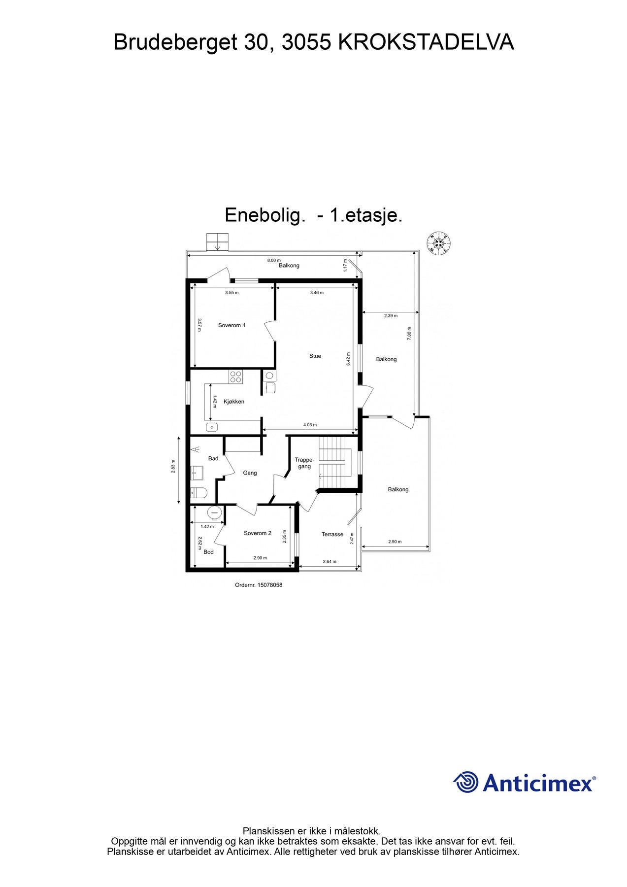 Plantegning 1. etasje Galleribilde