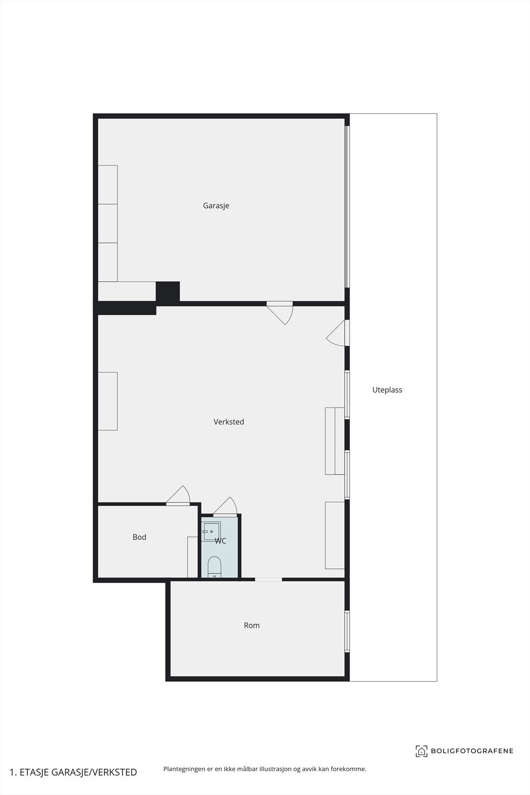 Plantegning 2. etasje garasje Galleribilde