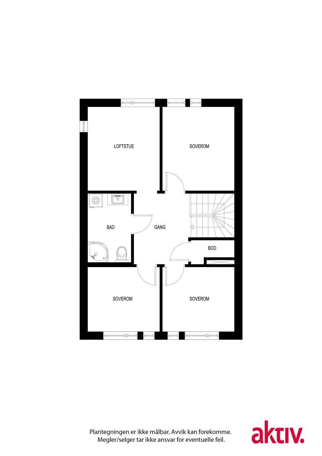 Plantegning 2. etasje Galleribilde