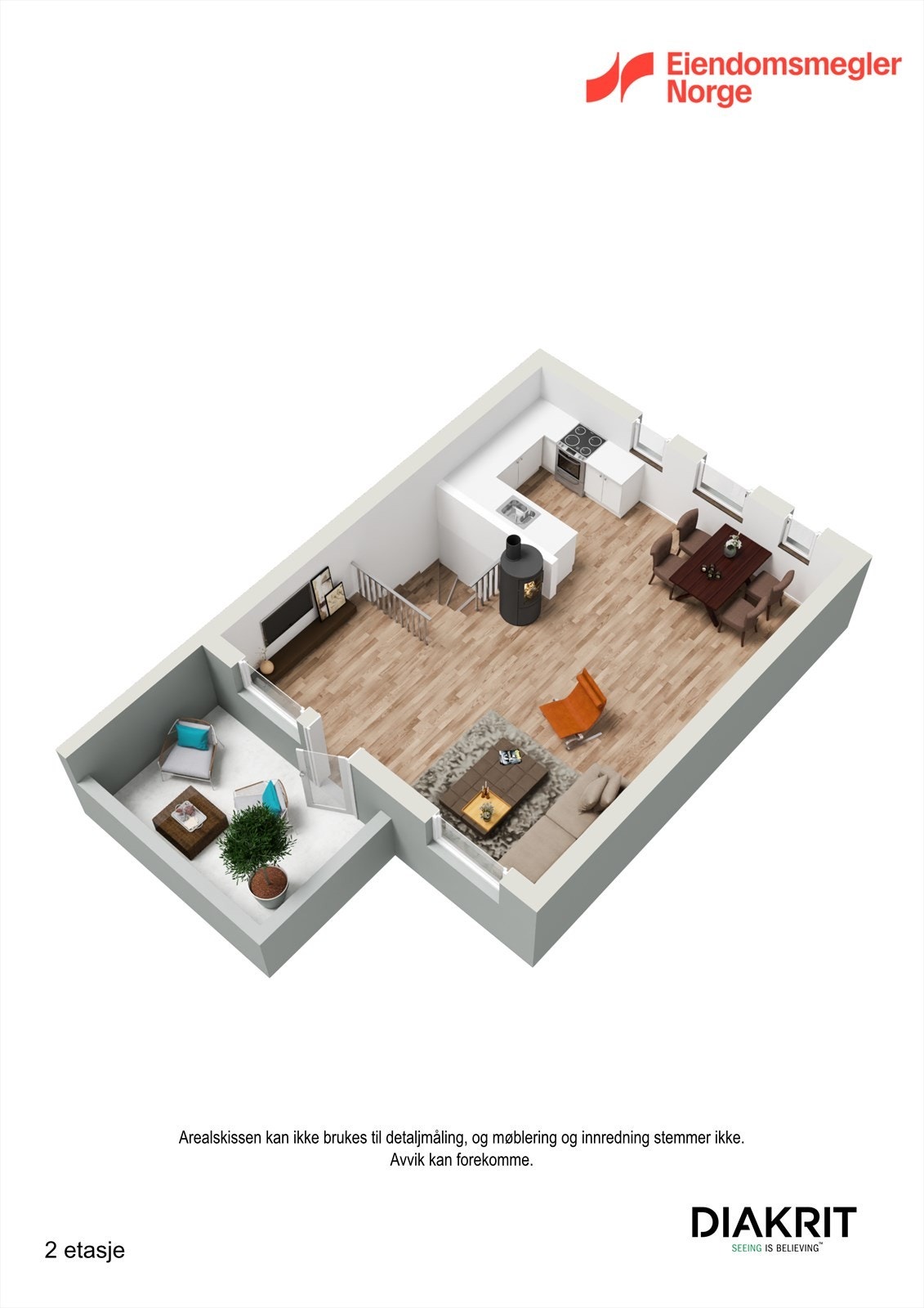 3D planskisse 2. etasje. Galleribilde