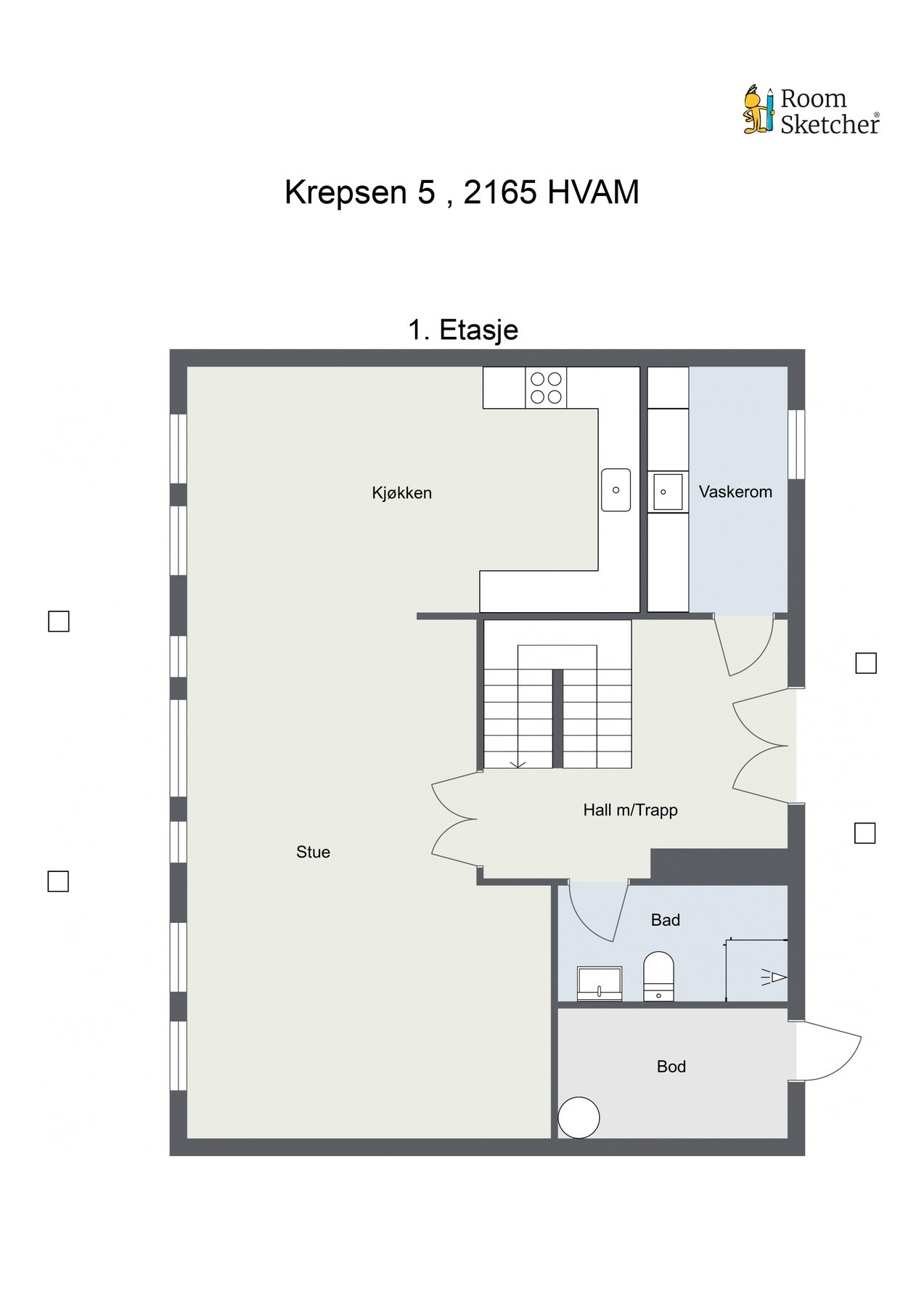 Planløsning 1. etasje Galleribilde