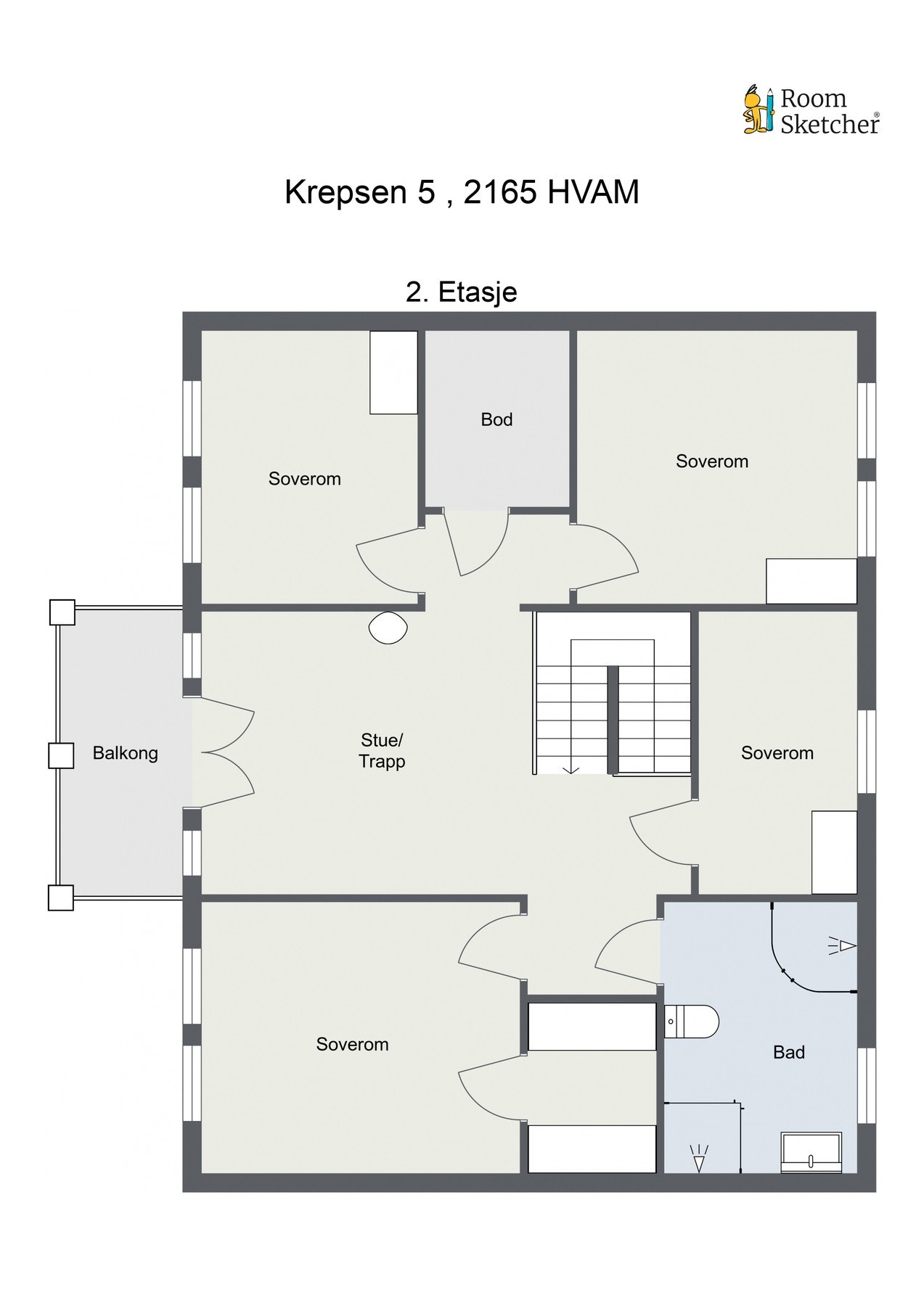 Plantegning 2. etasje Galleribilde